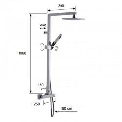 Душ колона с плъзгач Skyline SK636Q