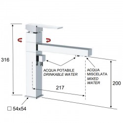 Смесител за мивка с два аератора SK608DW