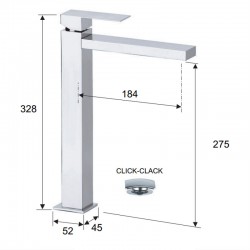 Екстра висок смесител за мивка Skyline SK607XL