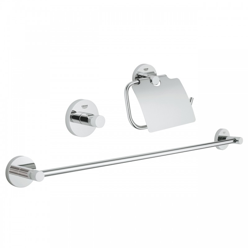 Комплект аксесоари за баня 3 в 1 GROHE ESSENTIALS 40775001 Комплект аксесоари за баня 3 в 1 GROHE ESSENTIALS 40775001