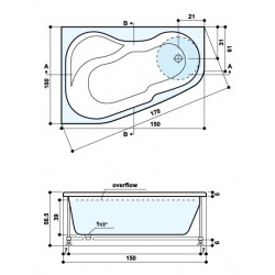 Хидромасажна вана Nestor от акрил на Hydrosystems