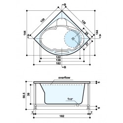 Хидромасажна вана Laguna от акрил на Hydrosystems