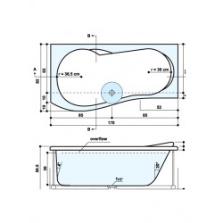 Хидромасажна вана Margarita от акрил на Hydrosystems