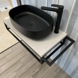 Каменен плот за баня с метална конзола Lusso Light 