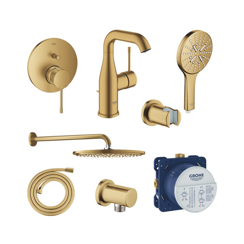 Промоционален комплект за баня GROHE BRUSHED COOL SUNRISE Промоционален комплект за баня GROHE BRUSHED COOL SUNRISE