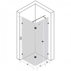 Поръчкова душ-кабина GA2F1D6-708CL Поръчкова душ-кабина GA2F1D6-708CL