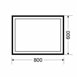 LED огледало за баня Bilde Black LED огледало за баня Bilde Black