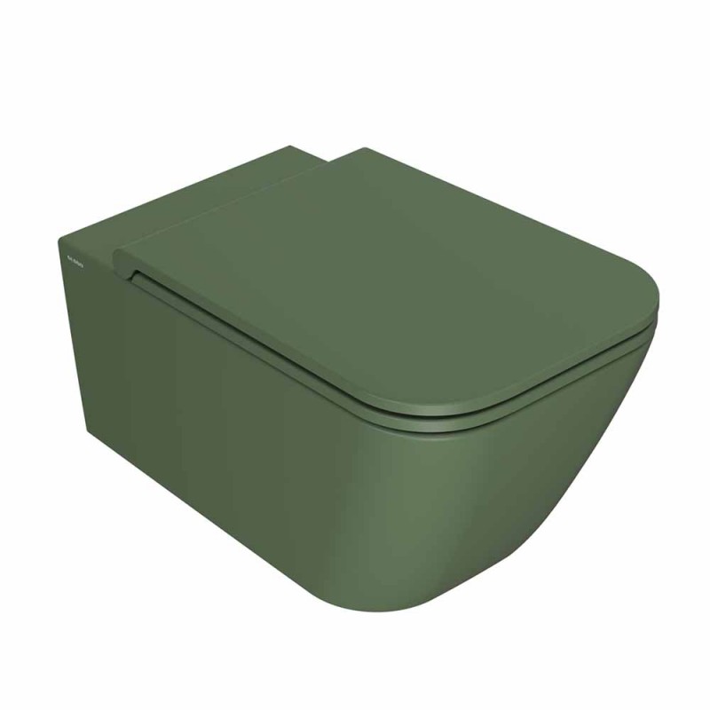 Окачена тоалетна чиния зелена Globo Ceramica Окачена тоалетна чиния зелена Globo Ceramica
