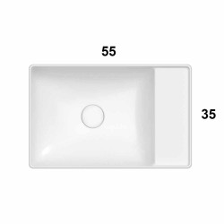 Умивалник за плот с отвор за смесител Globo Ceramica