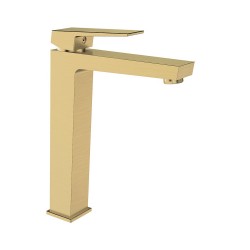 Висок месител за умивалник месинг BRUSH GOLD