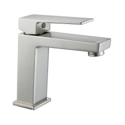 Месингов смесител за умивалник IC BRUSH NICKEL