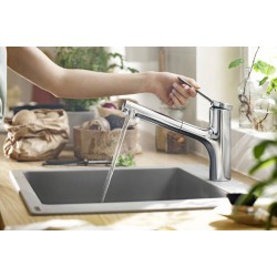 Кухненски смесител с издърпващ се струйник ZESIS M33 150 2je Кухненски смесител с издърпващ се струйник ZESIS M33 150 2je