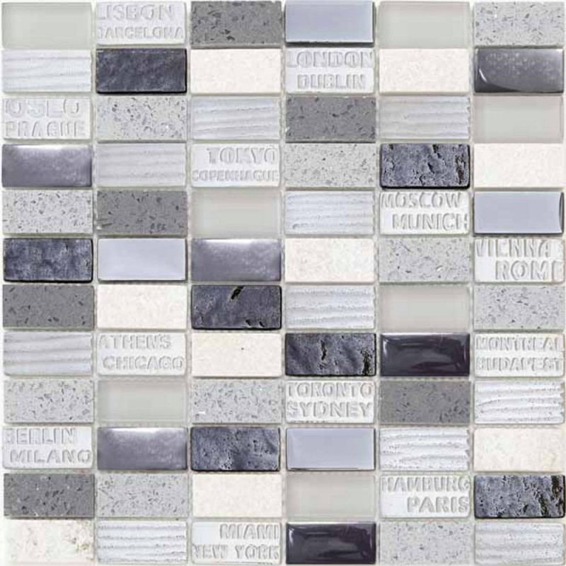Стъклена мозайка City Gris Стъклена мозайка City Gris