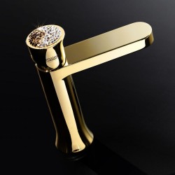Стоящ смесител за мивка Muse Diamond Gold with Ceralun Crystal
