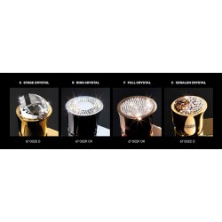 Стоящ смесител за мивка Muse Diamond Gold with Ring Crystal