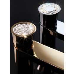 Стоящ смесител за мивка Muse Diamond Gold with Ring Crystal
