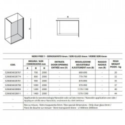 Душ параван Free 1 Nero Frame 80