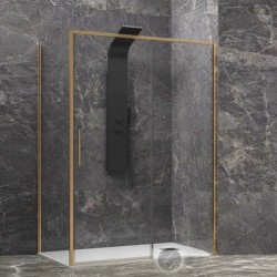 Правоъгълна душ кабина Lea Gold matt 75/130 