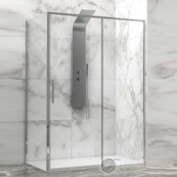 Правоъгълна душ кабина Lea 400 & L-3811 Chrome 70х120