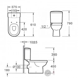 Моноблок Amphipolis Round TR 125 Rimless Моноблок Amphipolis Round TR 125 Rimless