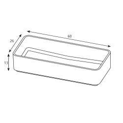 Мивка за баня Case Rectangular 60х20