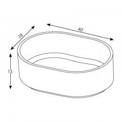 Мивка за плот Case Oval 400х280 Мивка за плот Case Oval 400х280