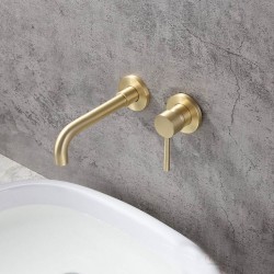 Стенен смесител с чучур за вграждане ARTEMIS Oro