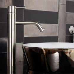 Висок смесител за мивка Artemis satin chrome
