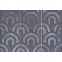 Керамични плочки за баня с декор Takada Indigo Plata 