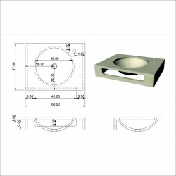 Стенен плот с вграден умивалник ICL 4712S 