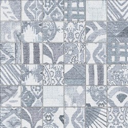 Подови плочки за баня сива декорна мозайка Tex Grey Pattern Nat. Mosaico   