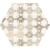 Подови плочки за баня хексагон с декор Tex Ivory Pattern Natural 