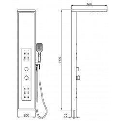 Черна хидромасажна колона NIOS S9237-4