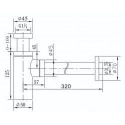 Бял сифон за мивка LF9005-B Бял сифон за мивка LF9005-B