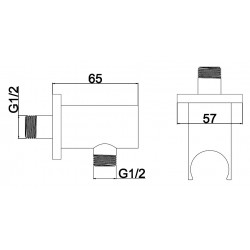 Черен стенен фитинг CFT205-BL Черен стенен фитинг CFT205-BL