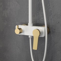 Душ система Bianco Bronze Andare - бял и бронзов дизайн Душ система Bianco Bronze Andare - бял и бронзов дизайн
