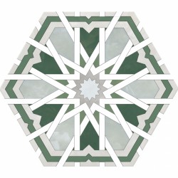 Шестоъгълни плочки RADIANT GREEN за баня и кухня