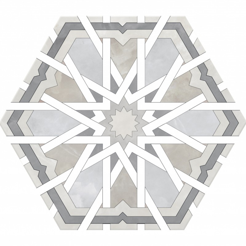 Шестоъгълни плочки за баня RADIANT GREY Шестоъгълни плочки за баня RADIANT GREY