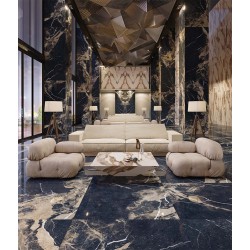 Гранитогресни плочки Pierre Black Calacatta Gold - луксозен мраморен стил Гранитогресни плочки Pierre Black Calacatta Gold - луксозен мраморен стил