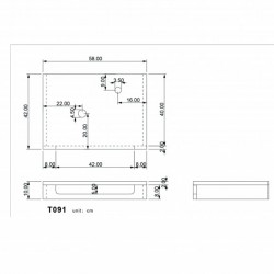 Плот с монтирана мивка черен варовик ICL 5842BL  