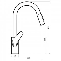 Смесител за кухня с изтеглящ се душ – Focus 320 (Hansgrohe) 