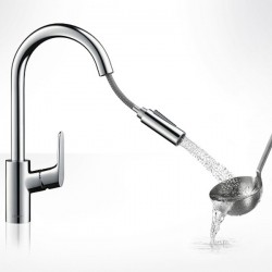 Смесител за кухня с изтеглящ се душ – Focus 320 (Hansgrohe) 