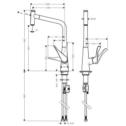 Смесител за кухня стоящ – Metris Select 320 (Hansgrohe)