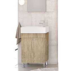 Мебел за баня долен шкаф и огледало – Litos 50 PL Wood