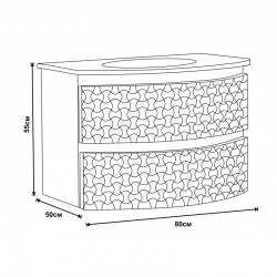 Шкаф за баня PVC – модел ICP 8055W