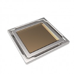 Подов точков сифон с бежово стъкло DS-11-CD Beige