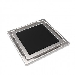 Подов точков сифон с черно стъкло DS-11-CD Black 
