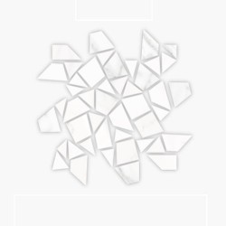 Декорна плочка хаотична мозаечна матрица Mosaico Necci Blanco