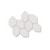 Бели хексагонови форми в плочка Malla Fabric Blanco 