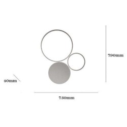 Златен LED плафон Pois от Ondaluce с мощност 42W